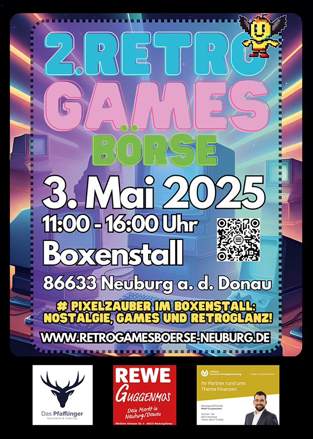 2. Retrogames Börse am 03.05.2025 in Neuburg